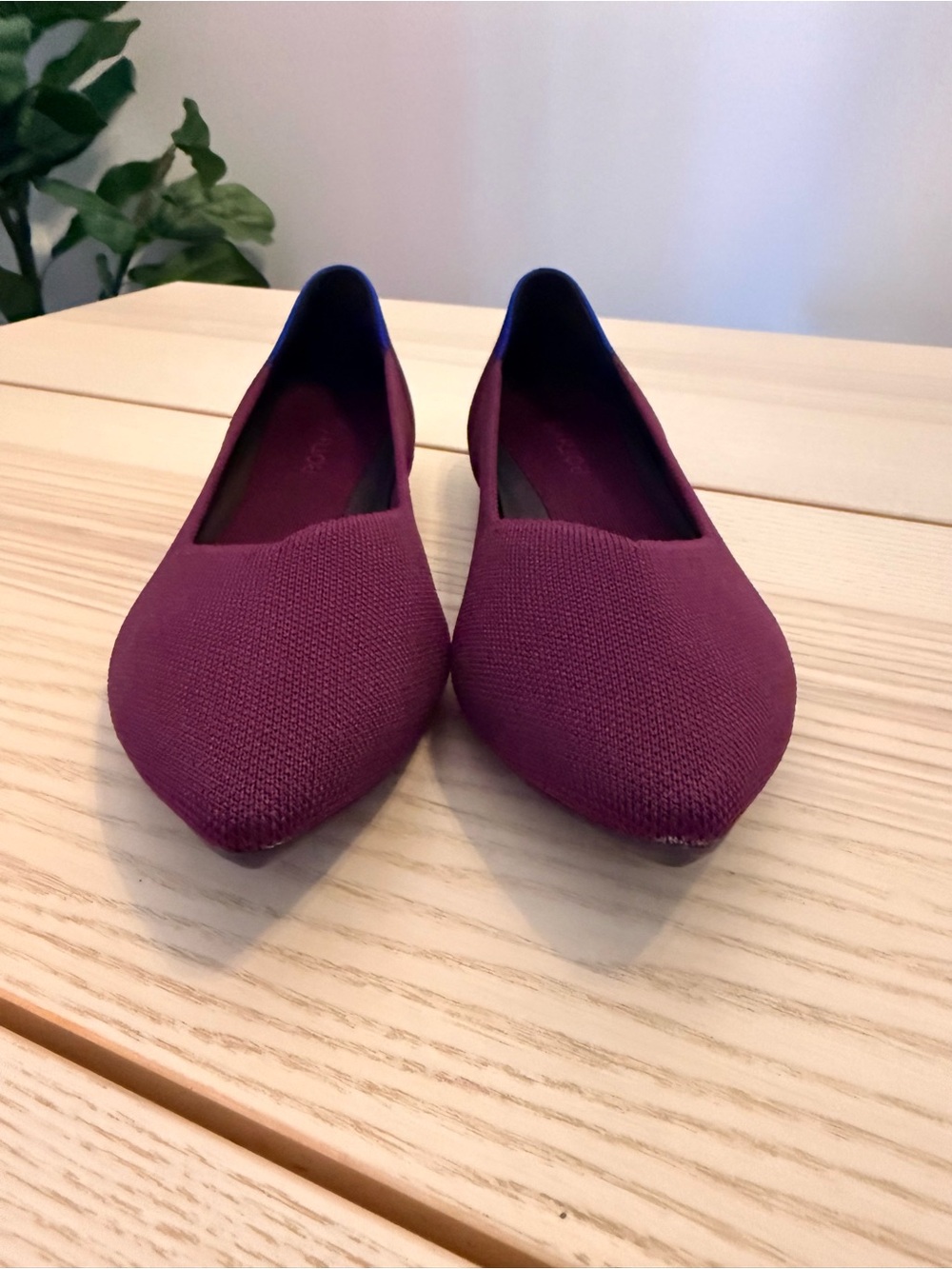 Rothy’s The Point Flats Boysenberry Purple Knit Washable Women’s 10.5 - Picture 4 of 9